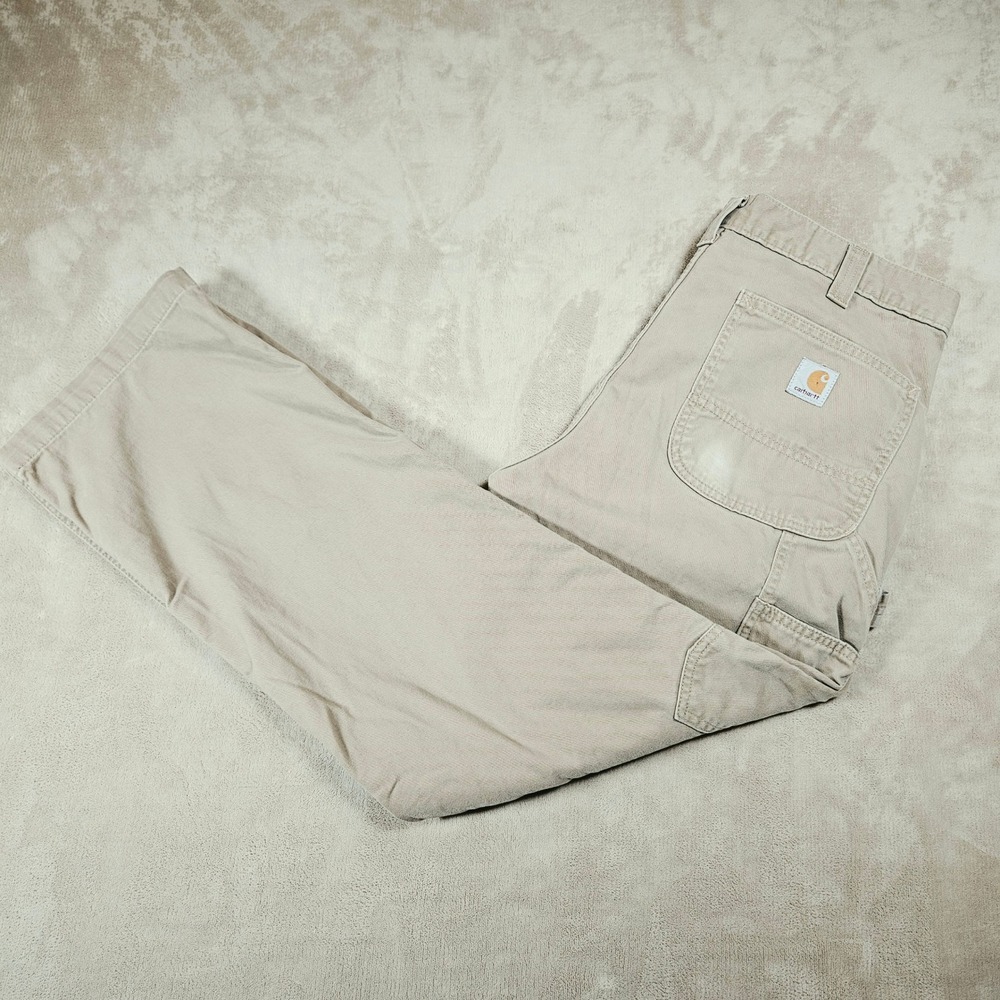 Carhartt B324 DKH Relaxed Fit Carpenter Work Pants Khaki 36x30